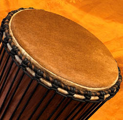 Bougarabou Trommel aus Mali Trommelfell