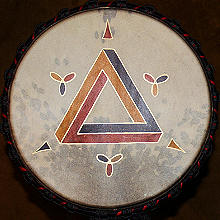 Djembe Art Trommelfell Bemahlung