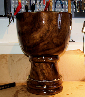 Djembe Trommel Rohling bei Djembé Art, frisch geölt